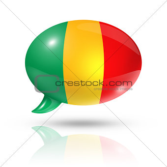 Malian flag speech bubble