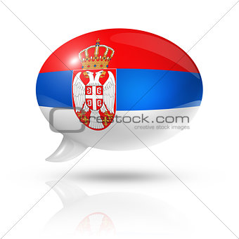 Serbian flag speech bubble