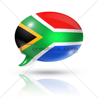 South African flag speech bubble