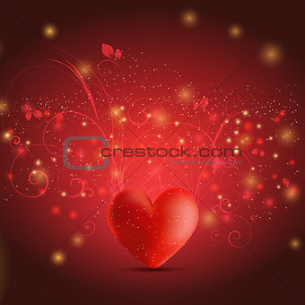 Floral heart background