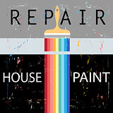 Repair with paint brush