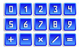Blue Numeric Button Set