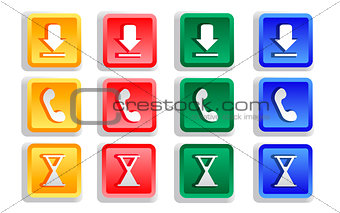 Colored Sign Button Set