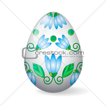 Easter Egg with lily decor