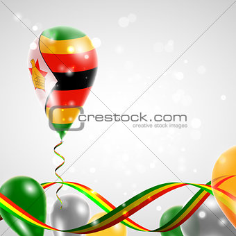 Flag of Zimbabwe on balloon