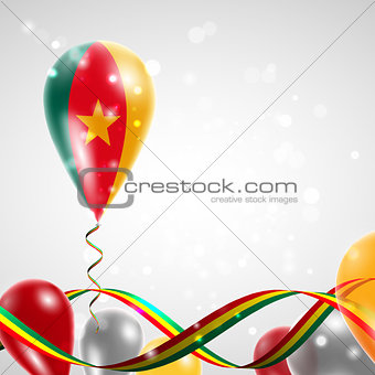 Flag of Cameroon on balloon