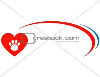 veterinarian background with heart