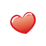 Red heart symbol of love