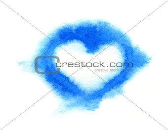 Cloud heart. Watercolor illustration