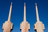 Badalona thermal power station chimneys