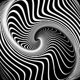 Whirlpool illusion. Abstract op art  illustration.