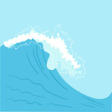 Blue High sea wave