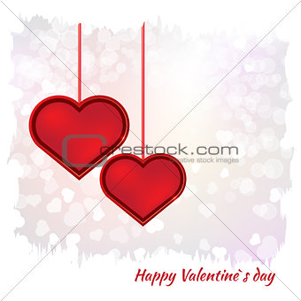 Valentines day card on background