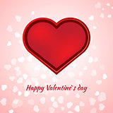 Valentines day card on pink background