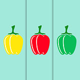 Sweet pepper icons