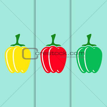 Sweet pepper icons