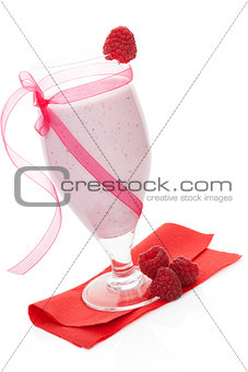 Raspberry fruit shake.