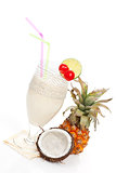 Pina Colada cocktail isolated.