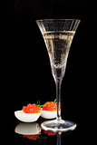 Champagne and caviar.