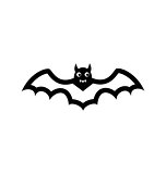 Bat icon isolated on white background