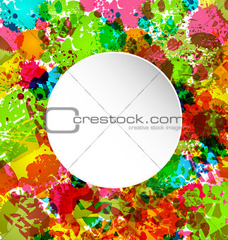 Paper card with copy space on abstract grunge background