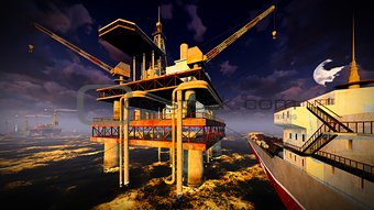 Oil rig  platform