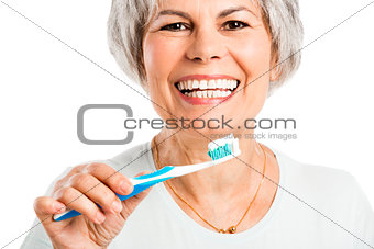 Brushing teeth