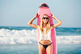 Blonde surfer Girl