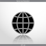 Vector globe web flat icon