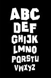 Hand written font type alphabet. Vector