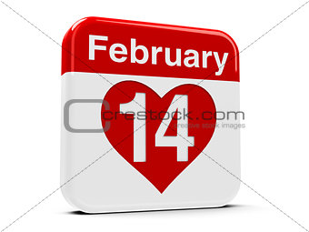 14th February with heart