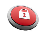 Red security icon isometry