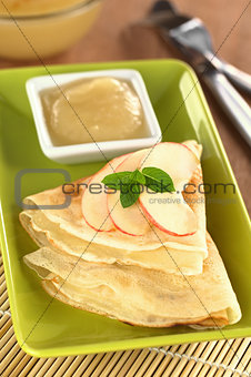 Crepes with Apple and Apple Sauce