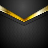 Technology corporate background with gold color arrows