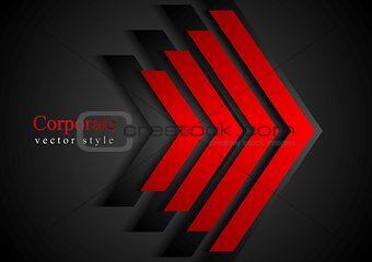 Red arrows geometry corporate background
