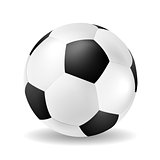 Isolated vector soccer ball closeup