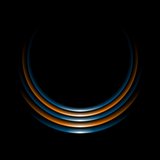 Glow curve logo on black background