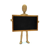 Dummy with blackboard