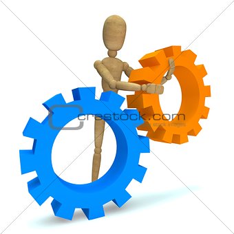 Dummy with gears