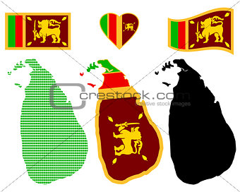 Map of the Democratic Socialist Republic of Sri Lanka