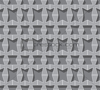 Vector seamless background. Grey volumetric grid