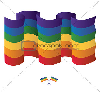 Gay Rainbow flag. Vector