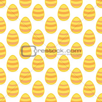 Tile vector pattern with easter eggs on white background