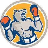 Angry Bear Boxer Gloves Circle Retro