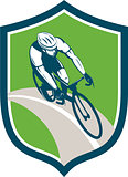 Cyclist Bicycle Rider Shield Retro