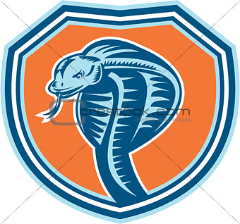 Cobra Viper Snake Head Shield Retro