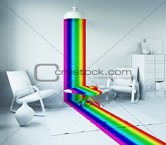 Rainbow in the interior