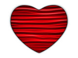 Hidden White Heart on Geometric Red Background