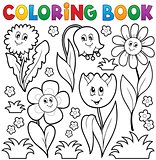 Coloring book with flower theme 6