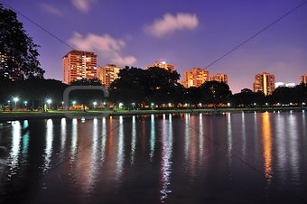 A Lagoon at East Coast Park, Singapore by evening